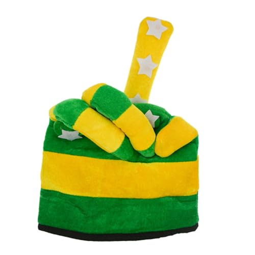 DEARMAMY Irischer Gestreifter Hut Tageszylinder Für Männer Karneval Grüner Kleeblatthut Irischer Stirnband Ofenrohrhüte Patricks Neuheit Partykappe Fingerhut von DEARMAMY