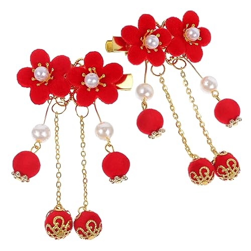 DEARMAMY Haarnadeln Chinesisch Alter Stil Mit Quaste Junge Mädchen Hanfu Kopfschmuck Mädchen Haar Clip Perlen Langlebig Und Praktisch Für Partys Festivals Und Fotografie von DEARMAMY