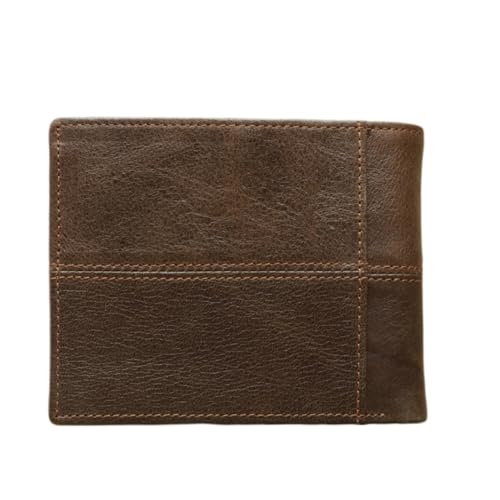 DEARMAMY Geldbörse RFID Für Herren Multifunktionale Leder Brieftasche Mit Halter Retro Design Mehrere Trennfächer Für Karten Bargeld Und Kleinteile von DEARMAMY