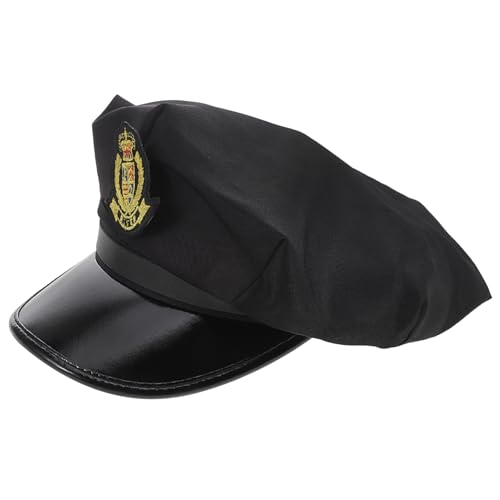 DEARMAMY Kapitänsmütze Für Erwachsene Matrosenhut Cosplayhut Für Kostümpartys Dekorativer Kapitänshut Aus Polyester Kapitänshut Für Bühnenauftritte Und Cosplay-kapitänshut von DEARMAMY