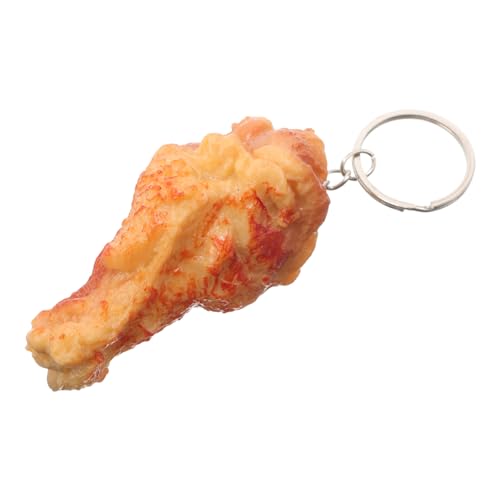 DEARMAMY Kette Individueller Schlüsselanhänger Kleiner Schlüsselanhänger Hamster Süßer Taschenanhänger Süße Tasche Manschette Schlüsselanhänger Mit Gebratenem Huhn Riemen Geldbeutel Metall von DEARMAMY