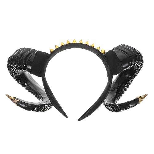 DEARMAMY Klauen Stirnband Halloween Zubehör Teufelshörner Kostüm Teufelskostüm Kuh Stirnband Halloween Kopfbedeckung Für Frauen Ziegenhörner Halloween Kostüme Böses Cosplay von DEARMAMY