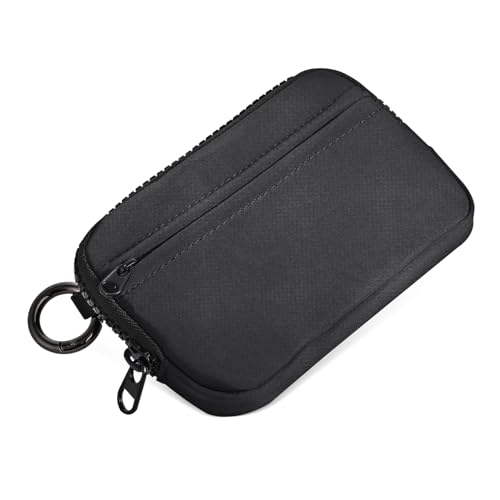 DEARMAMY Kleine Damen Geldbörse aus Nylon mit Reißverschluss Handgelenktasche Geräumig und Organisiert für Karten Münzen und Schlüssel Tragbare Portemonnaie für Reisen und Alltag von DEARMAMY