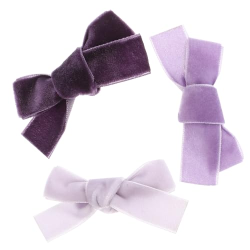 DEARMAMY Kleine Haarspangen mit Schleife für Mädchen 3 Stück Rutschfest Haarschonend für Partys und Alltag von DEARMAMY