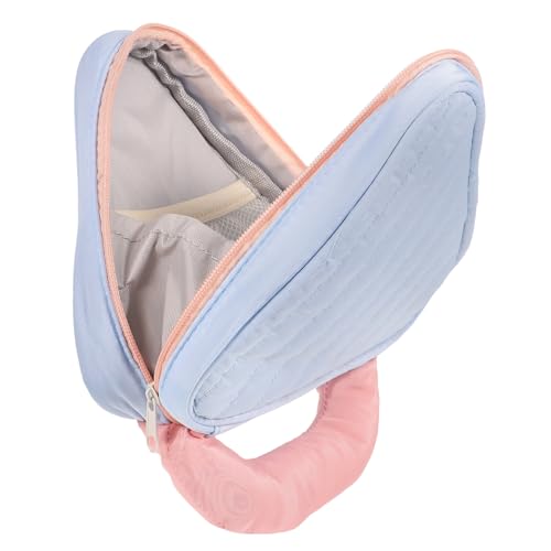 DEARMAMY Kleine Kosmetiktasche für Damen Make Up Multi Funktionale Aufbewahrung für Lippenstift Ohrenhörer und Schmuck Leicht und Langlebig für Reisen Salztaupe von DEARMAMY