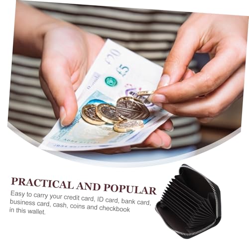 DEARMAMY Kleine Leichte Schwarze Geldbörse mit Mehreren Kartenfächern Langlebiges Weiches Material Praktisches Münzfach Vielseitig als Portemonnaie oder Clutch für Büro und Alltag Geeignet von DEARMAMY