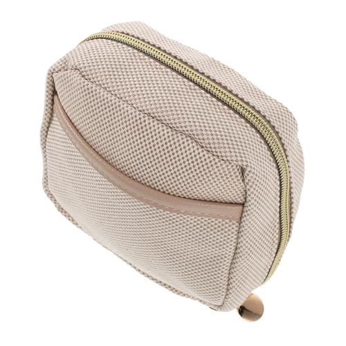 DEARMAMY Kleine Reise-Make-up-Tasche Polyester mit Fächern und Reibungslosem Reißverschluss Kompakter Tragbarer Organizer für Tägliche Pflege und Kurztrips von DEARMAMY