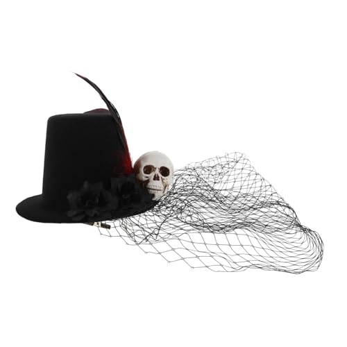 DEARMAMY Kleiner Mit Schleier Und Vintage Mesh Hut Für Halloween Damenhut Party Accessoire Cosplay-kopfbedeckung Mini Tea Party Mützen von DEARMAMY