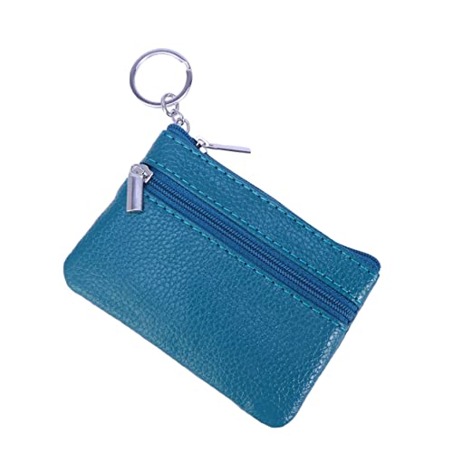 DEARMAMY Kleinere Leder-münzbörse See-blau Mehrzweck Reise-Organizer Für Kosmetik Geld Für Damen Leicht Und Robust Mit Reißverschluss Vielseitig Einsetzbar von DEARMAMY