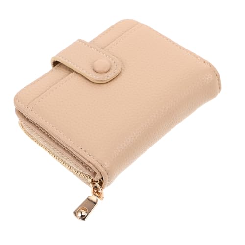 DEARMAMY Kleine Damen-geldbörse Aus Weichem Pu-kornmaterial Akkordeon-kartenetui Mit Mehreren Kartenfächern Schmaler Kartenhalter Für Damen Kompakte Tasche Für Karten Und Ausweise von DEARMAMY