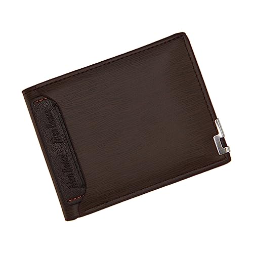 DEARMAMY Hochwertige Geldbörse Für Männer Kurze Absatz Geldbörse Zweifach Gefaltet Mit Fächern Für Kreditkarten Ausweise Und Bargeld Für Reisen Und Bürogebrauch von DEARMAMY