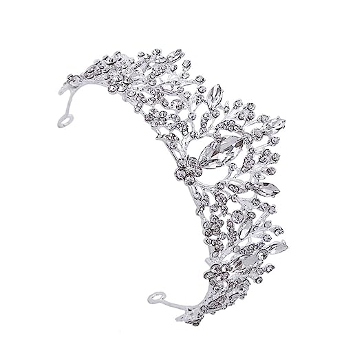 DEARMAMY Kopfbedeckung Für Die Hochzeit Von Mädchen Dekoratives Hochzeits Tiara Glitzernde Krone Rave Geburtstag Glänzendes Tiara Hochzeitsdekor Braut Tiara Requisite von DEARMAMY