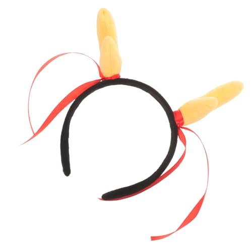 DEARMAMY Kopfschmuck Aus Dem Jahr Des Drachen Kopfbedeckungen Aus Drachenhorn Drachen Kostüm Stirnband Mit Teufelshörnern Neues Jahr Stirnband Karneval Kopfschmuck Haarband Stoff von DEARMAMY