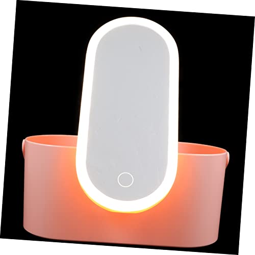 DEARMAMY Makeups Organizer Mit Led-Spiegel Für Schminktisch Aufbewahrungsbox Für Kosmetikspiegel Desktop Organizer Für Schminkzubehör Robustes Design Für Schreibtischbox von DEARMAMY