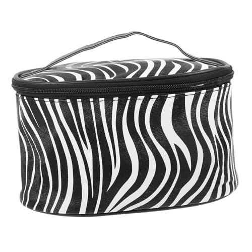 DEARMAMY Makeup Reise Und Toilettenbeutel Für Damen Stilvoller Organizer Mit Gestreiftem Design Praktisch Für Kosmetik Und Pflegeartikel Für Reisen Und Alltag von DEARMAMY