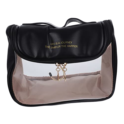 DEARMAMY Kosmetiktasche Transparente Reisetasche Make Up Tasche Transparent Für Kulturbeutel Make Up Reiseetui Organizer Reisetasche Toilettenartikelhalter Kleines Make Up Etui Reise von DEARMAMY