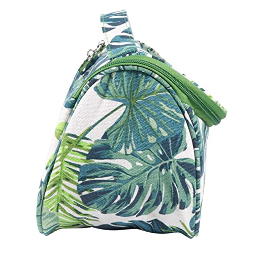 DEARMAMY Kosmetiktasche mit Tropischem Monstera Faltbare Make Up Multifunktionale Toilettentasche Organizer für Kosmetik und Waschutensilien von DEARMAMY