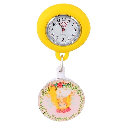 DEARMAMY Krankenschwester Taschenuhr Gebraucht Fob Beobachten Tierarzttasche Schwesternuhren Für Damen Uhr Aus Zweiter Hand Hca Hängende Schwesternuhr Uhren Aus Zweiter Hand Clip-Uhr Yellow von DEARMAMY