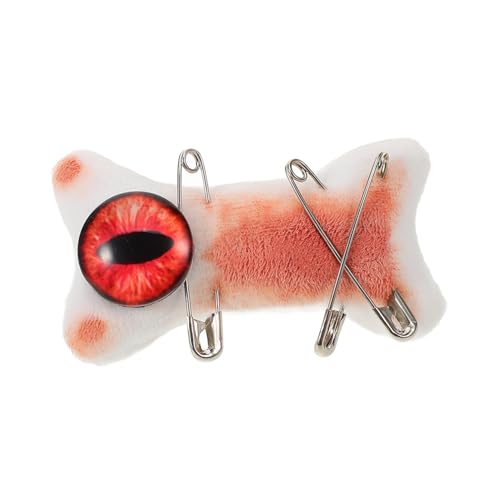 DEARMAMY Kreative Punk Knochen Haarklammer und Brosche Leichter Kleiner Haarschmuck für Kleidung und Rucksack Vielseitiger Lapel Pin für Frauen Geeignet für Partys und Cosplay von DEARMAMY