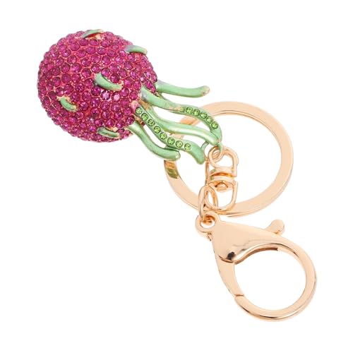 DEARMAMY Sparkly Fruit Bag Charm Schlüsselanhänger Mit Niedlichem Drachenfrucht-Design Funkelnde Rhinestone-Dekoration Für Handtaschen Und Rucksäcke Accessoire Für Mädchen Und Frauen von DEARMAMY