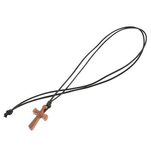 DEARMAMY Holz Kreuz Halskette Für Verstellbares Cord Spirituelles Schmuckstück Für Männer Und Frauen Religiöse Geschenkidee Für Glaubensstärke von DEARMAMY