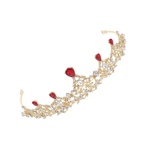 DEARMAMY Kristallkrone Für Braut Hochzeit Kopfschmuck Strass Tiara Aus Legierung Mit Exquisitem Design Für Partys Fotografien Und Shows von DEARMAMY