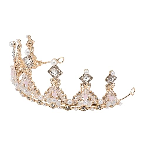 DEARMAMY Kristallkrone Stirnband Haar Braut Strass Tiara Kopfbedeckungen Königliche Braut Kopfschmuck Hochzeit Mädchen Frauen Kronen Braut Tiara Hochzeit Kopfschmuck Bräute Accessoires von DEARMAMY