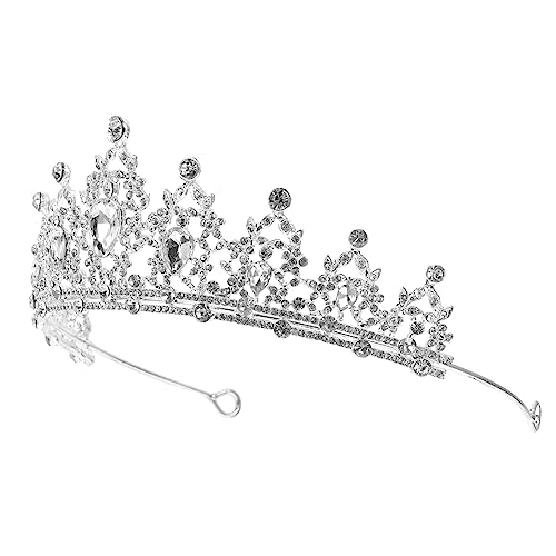DEARMAMY Hochzeit Tiara Für Frauen Ädchen Glänzende Für Geburtstagsfeier Prinzessinnen Party Dekorationen Mit Weißen Strasssteinen von DEARMAMY