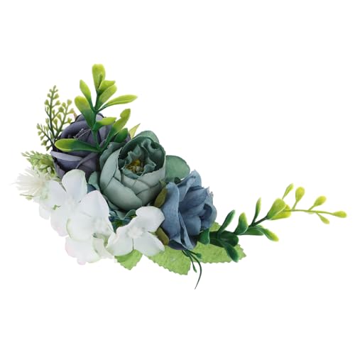 DEARMAMY Künstlicher Rosen Haarkamm Metall Damen Haarschmuck Hochzeitsblumen Haarkamm Elegant Leicht Für Braut Geburtstag Party von DEARMAMY