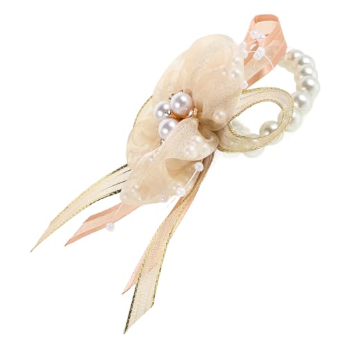 DEARMAMY Künstliches Handgelenk Corsage Armband mit Perlenverzierung Verstellbares Blumen Armband für Braut Brautjungfer Damen Eleganter Hochzeit Schmuck für Party Festliche Anlässe DEARMAMY Künstliches Handgelenk Corsage Armband mit Perlenverzierung Verstellbares Blumen Armband für Braut Brautjungfer Damen Eleganter Hochzeit Schmuck für Party Festliche Anlässe von DEARMAMY
