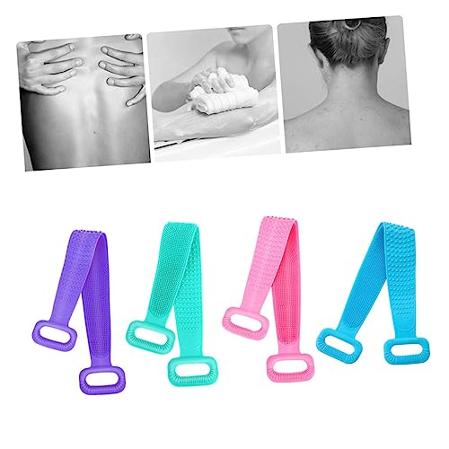 DEARMAMY Langes Silikon Badetuch Duschtuch Peeling Gurt Bademassagebürste für Rückenreinigung Badezimmerzubehör für Tägliche Anwendung von DEARMAMY