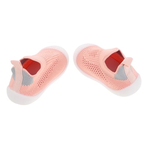 DEARMAMY Lauflernschuhe Mesh Atmungsaktiv Leicht Frühling Sommer Weiche rutschfeste Junge Mädchen Sneakers für Mädchen Indoor Outdoor Training von DEARMAMY