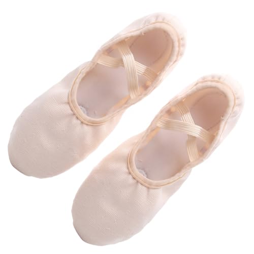 DEARMAMY Leichte Ballettschuhe mit Elastischem rutschfeste Gymnastikschläppchen für Junge Mädchen und Erwachsene Weiche Tanzschuhe für Yoga Ballett Jazz und Modernen Tanz Rosa von DEARMAMY
