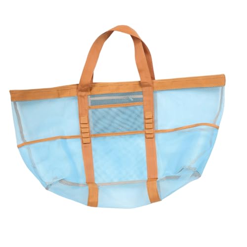 DEARMAMY Leichte Wasserfeste Strandnetz-tasche mit Robustem Komfortablem Handgriff Großer Kapazität Vielseitiger Tragbarer Strandbeutel für Schwimmbekleidung Kosmetik und von DEARMAMY