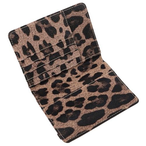 DEARMAMY Leopardenpassclip Korrektor Aufkleber Halterung Brieftasche Reisepasshalter Für Reisen Kleiner Futterautomat Hundefutter Unsichtbare Aufkleber Mehrzweckgürtel Kit-Tracks Pu-Leder von DEARMAMY