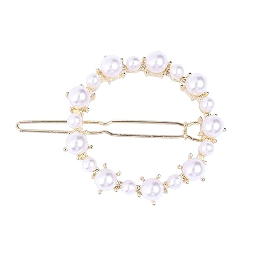 DEARMAMY Liebeskronenhaarnadel Klammer Haarspange Für Frauen Perlhaar Barrette Perlenspange Modische Haarspangen Haarperlenstifte Haarspange Für Damen Perlenhaarnadelclips Weiß von DEARMAMY