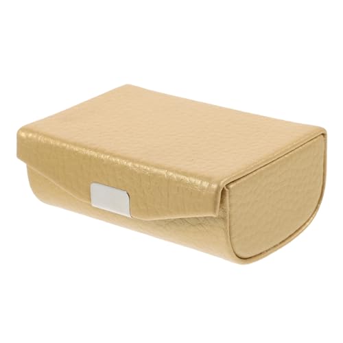 DEARMAMY Lippenstift-Halter Makeup-Organizer Mit Spiegel Tragbarer Lippenstift-Organizer Für Handtasche Langlebiger Und Stilvoller Behälter in Gold Mit Strukturiertem Muster von DEARMAMY