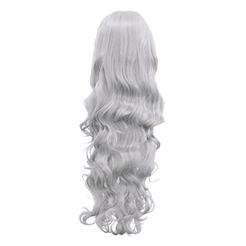 DEARMAMY Lockige Haarperücke Mit Fransen Bunte Lange Gewellte Perücke Für Cosplay Bühnenauftritte Und Alltag Glatte Haarperücke Spitzenhaarperücke Haaraccessoire Für Frauen von DEARMAMY