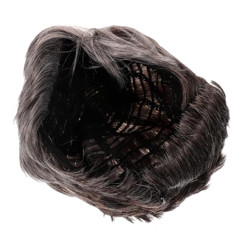 DEARMAMY Lockige Perücke Männer Cosplay Perücke Kurz Morrigan X Braune Perücke Cosplays Party Mann Toupet Kopfteil Boss Anzug Cosplay Perücke Lockig Kurz Cosplay Perücke von DEARMAMY