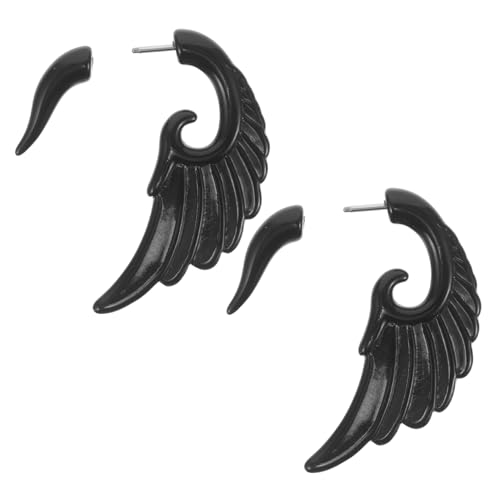 DEARMAMY Männer Ohrstecker Flügel Design Unisex Fake Plug Ohrringe Leicht und Robust Für Party Alltag und Performance von DEARMAMY