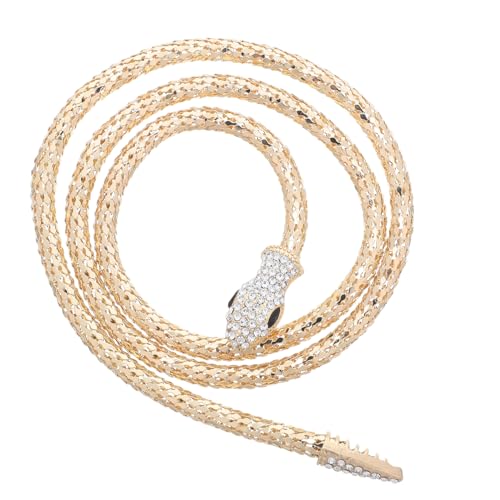 DEARMAMY Schlangenhalskette Mit Strasssteinen Für Mädchen Glitzernd Tierhalsband Magnetischer Verschluss Aussage Schmuck Kostüm Accessoires Kragen Schlangenform von DEARMAMY