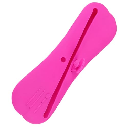 DEARMAMY Make Up Pinsel Organizer aus Silikon Kosmetiktasche für Pinsel und Stifte für Reisen und Unterwegs Kompaktes Design Schützt und Organisiert Ihre Make Up Utensilien von DEARMAMY