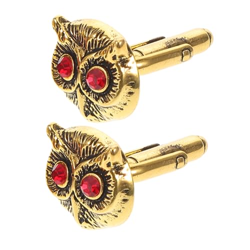 DEARMAMY Manschettenknöpfe für Herren Stilvolle Eulen Manschettenknöpfe für Anzug und Hemd Cufflinks für Formelle Anlässe Wie Hochzeiten und Geschäftsmeetings von DEARMAMY