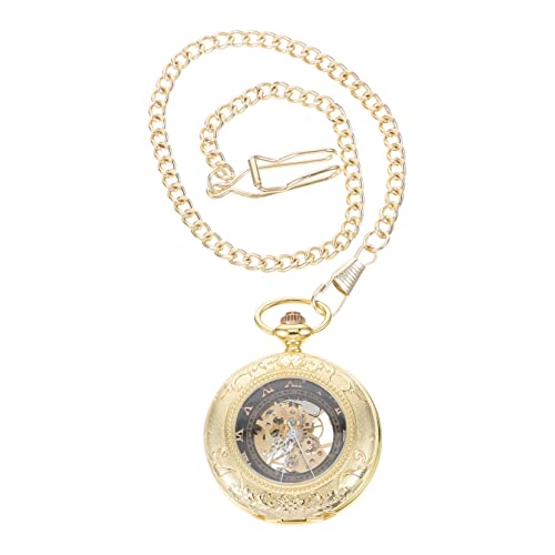 DEARMAMY Vintage Taschenuhr Mit Römischen Ziffern Und Herrentaschenuhr Mechanische Uhr Uhrenkette Als Für Freunde Kollegen Und Feiertage von DEARMAMY