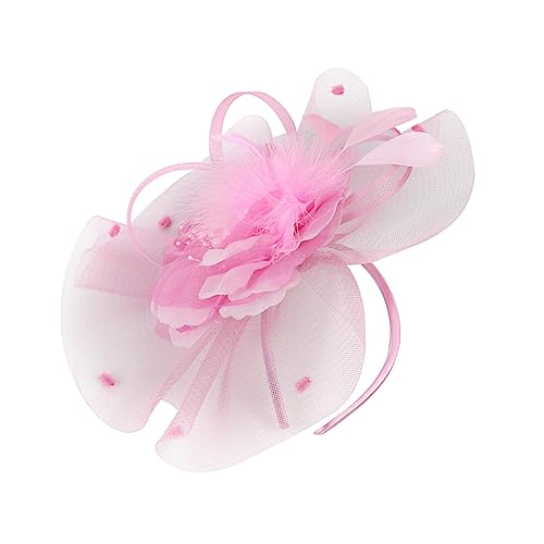DEARMAMY Blumen-reifen Stirnband Damen Fascinator-reifen Netz-haarschmuck Braut-stirnband Kopfschmuck Für Hochzeit Abendparty von DEARMAMY