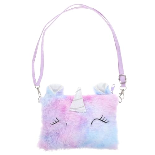 DEARMAMY Mini-Umhängetasche umhängetasche Taschen Beutel Plüsch-Umhängetasche Violett von DEARMAMY
