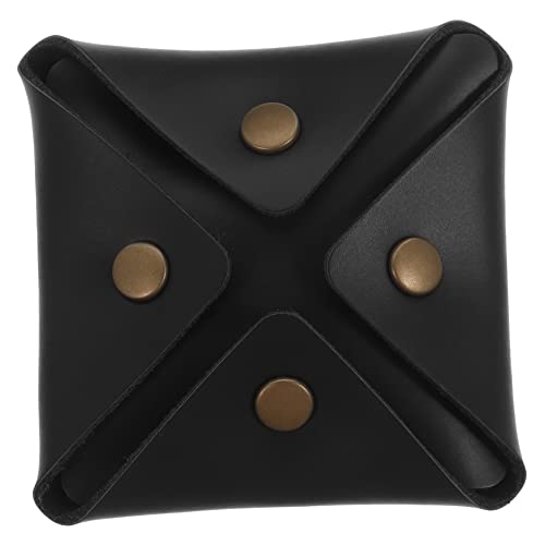 DEARMAMY Mini-geldbörse Beutel Tasche Geldbörse Für Männer Geldbörse Kupplung Kleines Federmäppchen Für Kleine Geldbörse Mit Reißverschluss Seesack Für Männer Tüte Haut Black von DEARMAMY