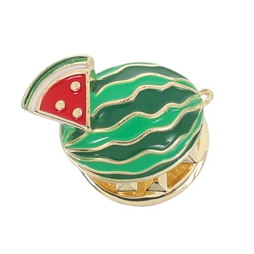 DEARMAMY Minimalistische Wassermelonen Brosche Anstecknadel Tropisches Sommer Accessoire für Kleidung Rucksäcke Hüte Vielseitiger Schutzknopf für Alltag Beach Partys von DEARMAMY