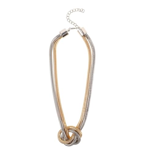 DEARMAMY Modische Schlüsselbeinkette: Geknotetes Halsband Mit Farblich Passendem Metall: Schmuck Passend Zum Büro Und Zu Lässigen Outfits von DEARMAMY