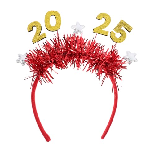 DEARMAMY Modisches Stirnband Mit Zähnen Neujahrskostüm Dutt Haarband 2025 Kopfbedeckung Für Erwachsene von DEARMAMY